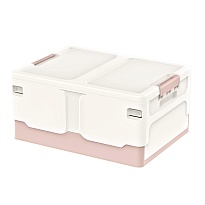 Ящик пластиковый складной белый, дно розовое, 480х360х240 мм в Ижевске