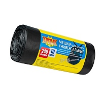 Мешки для мусора 240 л, черные, в рулоне 10 шт., ПНД 40 мкм, 1250х1000 мм, Крепак, 4607075710153 в Ижевске Мешки для мусора 240 л, черные, в рулоне 10 шт., ПНД 40 мкм, 1250х1000 мм, Крепак, 4607075710153 в Ижевске