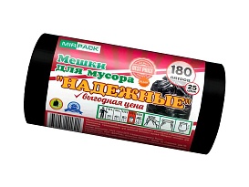 Мешки для мусора 180 л, ароматизированные, черные, в рулоне 25 шт., ПВД, 35 мкм, 1100х930 мм, НАДЕЖНЫЕ, 1802550 в Ижевске