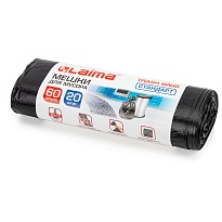 Мешки для мусора 60 л, черные, в рулоне 20 шт., ПНД, 10 мкм, 700х600 мм, LAIMA, 601381 в Ижевске Мешки для мусора 60 л, черные, в рулоне 20 шт., ПНД, 10 мкм, 700х600 мм, LAIMA, 601381 в Ижевске