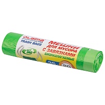 Мешки для мусора 35 л, биоразлагаемые с завязками, зеленые, в рулоне 20 шт., ПНД, 14 мкм, 600х500 мм, LAIMA ULTRA, 607688 в Ижевске Мешки для мусора 35 л, биоразлагаемые с завязками, зеленые, в рулоне 20 шт., ПНД, 14 мкм, 600х500 мм, LAIMA ULTRA, 607688 в Ижевске