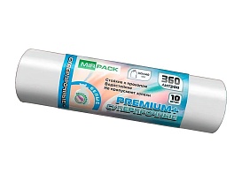 Мешки для мусора 360 л, белые, в рулоне 10 шт., ПВД 65 мкм, 1400х1000 мм, PREMIUM+, 3601015302 в Ижевске