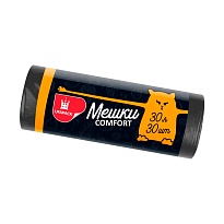 Мешки для мусора 30 л, черные, в рулоне 30 шт., ПНД, 7 мкм, 560х480 мм, Comfort, М0291 (МН 30-30ч) в Ижевске Мешки для мусора 30 л, черные, в рулоне 30 шт., ПНД, 7 мкм, 560х480 мм, Comfort, М0291 (МН 30-30ч) в Ижевске