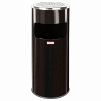 Урна с пепельницей 27 л, нержавеющая сталь, черная, LAIMA PROFESSIONAL в Ижевске Урна с пепельницей 27 л, нержавеющая сталь, черная, LAIMA PROFESSIONAL в Ижевске