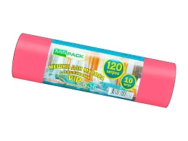 Мешки для мусора 120 л, с завязками, красные, в рулоне 10 шт., ПНД, 15 мкм, 800х750 мм, VIP, Z12010red в Ижевске Мешки для мусора 120 л, с завязками, красные, в рулоне 10 шт., ПНД, 15 мкм, 800х750 мм, VIP, Z12010red в Ижевске