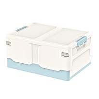 Ящик пластиковый складной белый, дно голубое, 480х360х240 мм в Ижевске