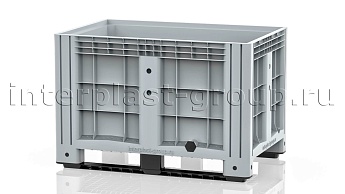 Контейнер iBox сплошной на полозьях с пробкой 2 дюйма серый в Ижевске