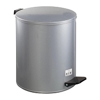 Ведро для мусора с педалью, усиленное, Титан, 15 л, серое, оцинкованная сталь в Ижевске