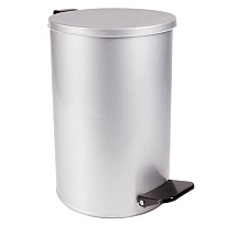 Ведро для мусора с педалью, усиленное, Титан, 10 л, серое, оцинкованная сталь в Ижевске