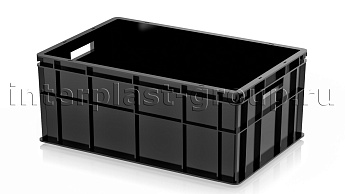 Ящик для молока, мяса, овощей и фруктов сплошной усиленный черный в Ижевске Ящик для молока, мяса, овощей и фруктов сплошной усиленный черный в Ижевске