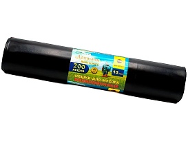 Мешки для мусора 200 л, ароматизированные, черные, в рулоне 10 шт., ПВД, 100 мкм, 1200х800 мм, Добрыня, Dob20010black в Ижевске Мешки для мусора 200 л, ароматизированные, черные, в рулоне 10 шт., ПВД, 100 мкм, 1200х800 мм, Добрыня, Dob20010black в Ижевске