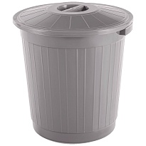 Мусорный бак с крышкой 70 л серый 70 серый в Ижевске
