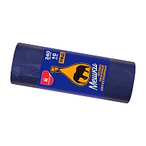 Мешки для мусора 240 л, синие, рулон 10 шт., ПВД 36 мкм, 1350х900 мм, Уфа Пак, МВ1854 (МВ 240-10с) в Ижевске