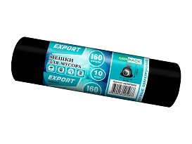 Мешки для мусора 160 л, ароматизированные, черные, в рулоне 10 шт., ПВД, 80 мкм, 1100х930 мм, EXPORT, exp16010142 в Ижевске Мешки для мусора 160 л, ароматизированные, черные, в рулоне 10 шт., ПВД, 80 мкм, 1100х930 мм, EXPORT, exp16010142 в Ижевске