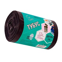 Мешки для мусора 12 л, черные, в рулоне 30 шт., ПНД, 6 мкм, 550х320 мм, Концепция Быта Tubus, 604936 в Ижевске