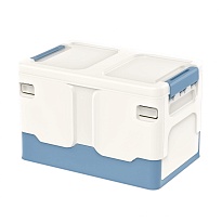 Ящик пластиковый складной белый, дно синее, 370х240х240 мм в Ижевске