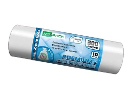 Мешки для мусора 300 л, белые, в рулоне 10 шт., ПВД 70 мкм, 1400х1000 мм, PREMIUM+, 300101602 в Ижевске Мешки для мусора 300 л, белые, в рулоне 10 шт., ПВД 70 мкм, 1400х1000 мм, PREMIUM+, 300101602 в Ижевске