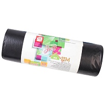 Мешки для мусора 220 л, черные, в рулоне 10 шт., ПВД, 29 мкм, 1100х830 мм, Концепция Быта ЭкоДом, 604924 в Ижевске